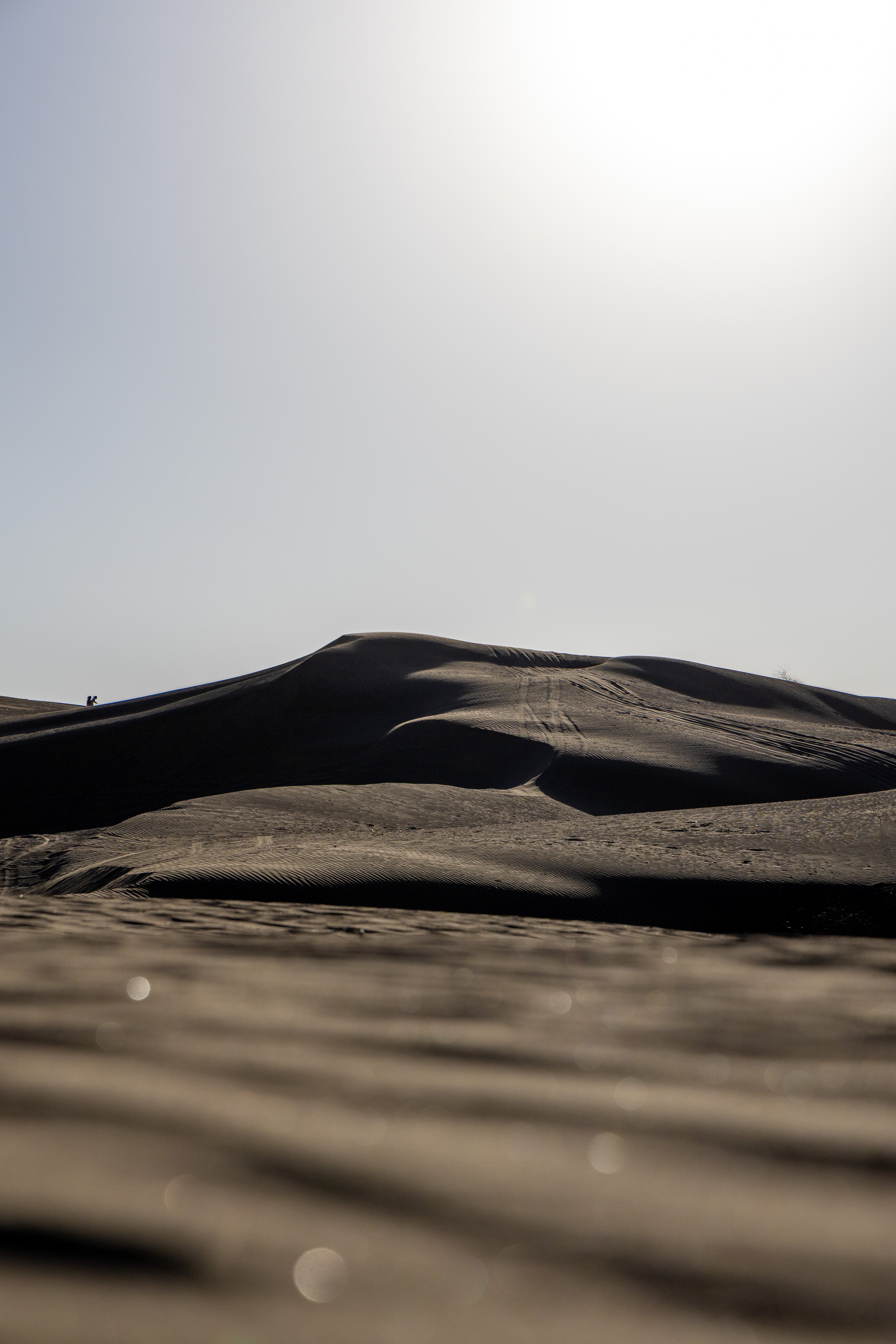 下午四点的光影让沙漠更加立体